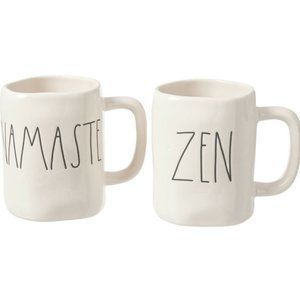 Set Rae Dunn Magenta 1 Zen 1 Namaste Ceramic Mugs